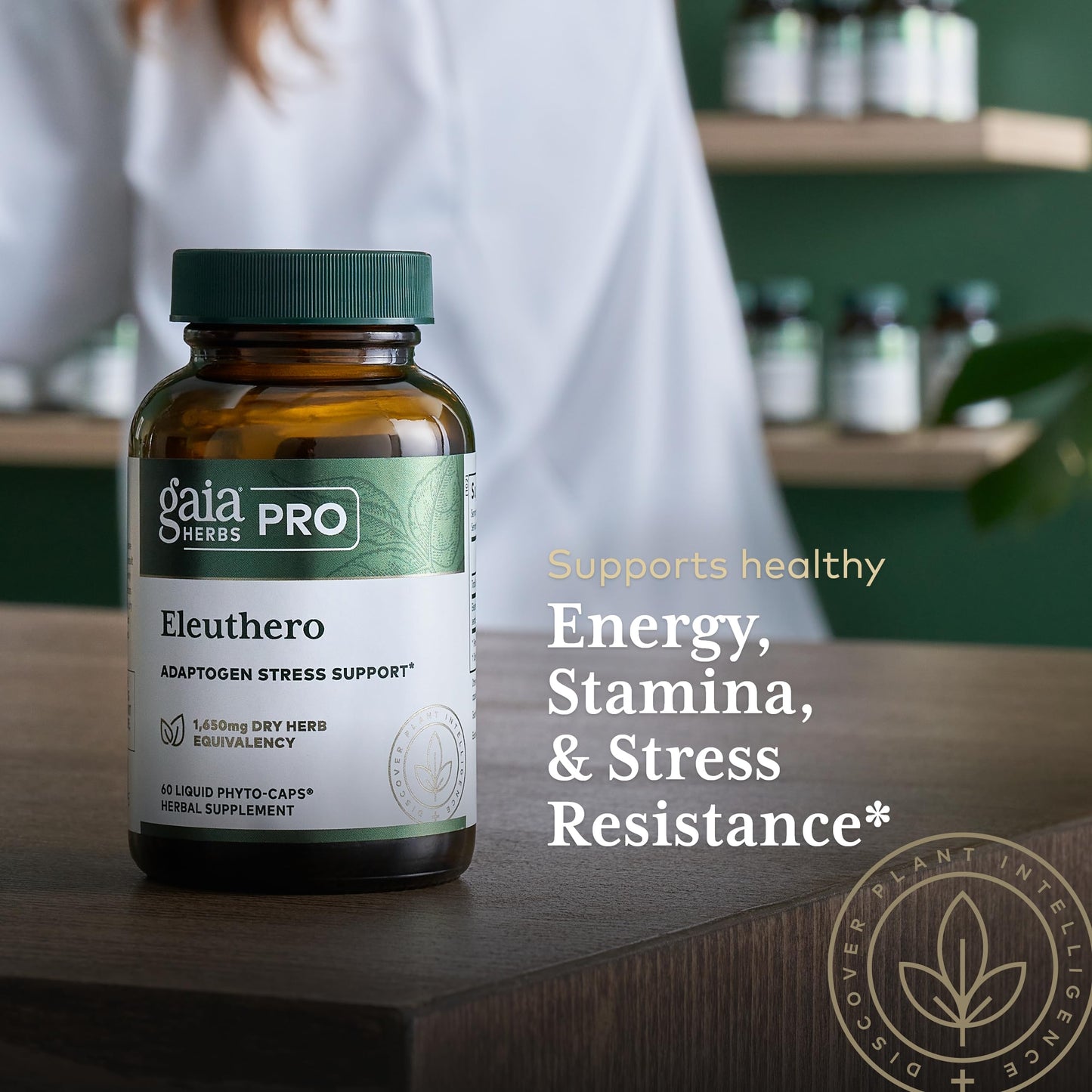 Gaia Herbs PRO Eleuthero - Adaptogen Supplement for Stress & Energy | 60 Vegan Liquid Phyto-Capsules (60 Servings)