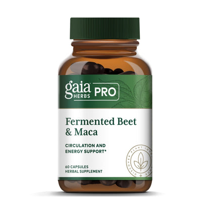 GAIA Herbs PRO Fermented Beet & Maca – Energy & Circulation Support (60 Capsules)
