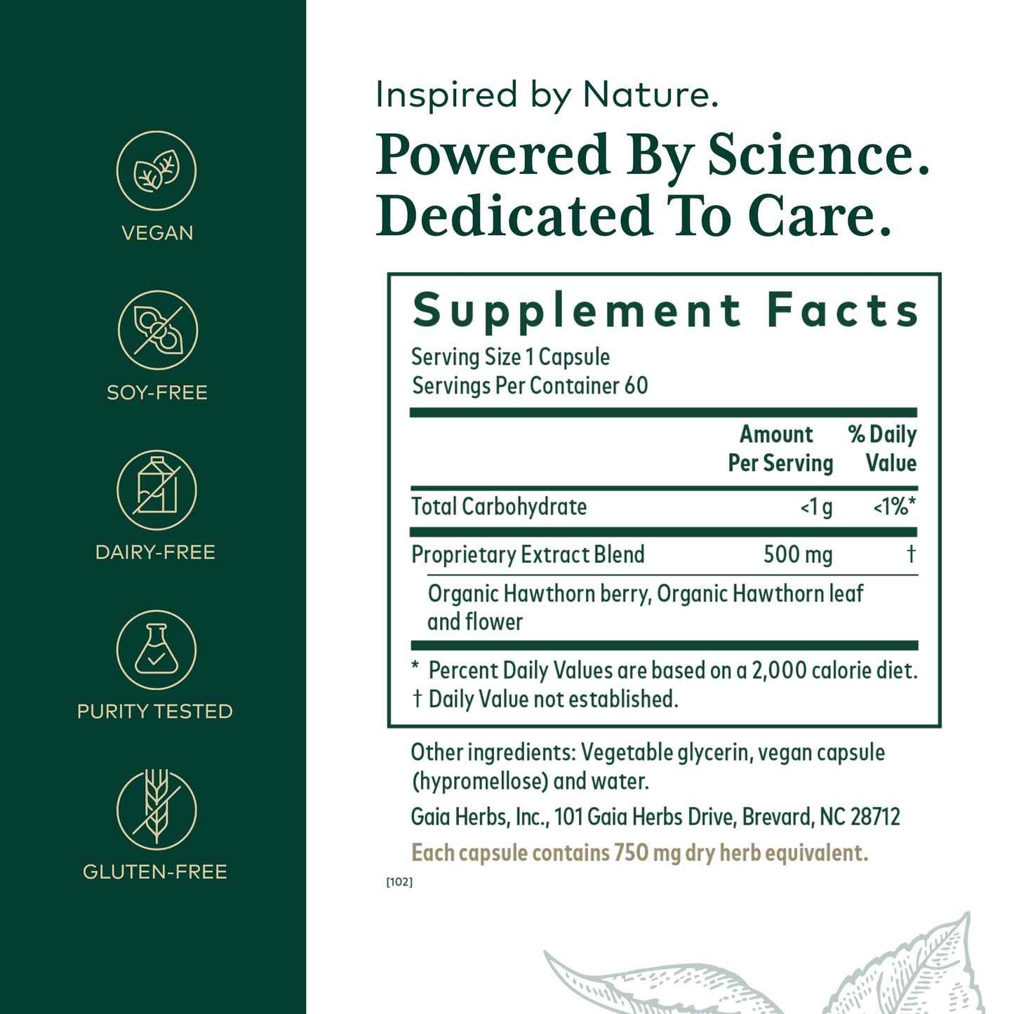 GAIA HERBS PRO Hawthorn – Cardiovascular & Circulation Support – Organic Hawthorn Berry, 60 Liquid Phyto-Capsules