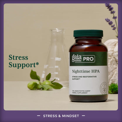 Gaia Herbs Pro Nighttime HPA - Restorative Sleep Support (120 Liquid Phyto-Caps)