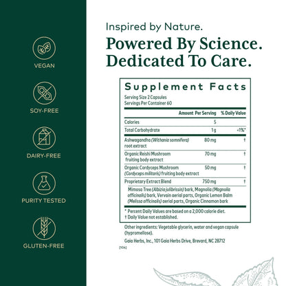 Gaia Herbs Pro Nighttime HPA - Restorative Sleep Support (120 Liquid Phyto-Caps)