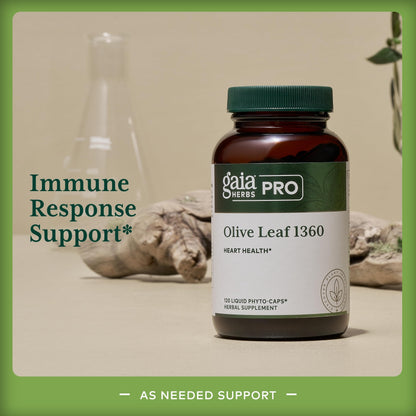 Gaia Herbs PRO Olive Leaf 1360 | Immune & Heart Health | Gluten-Free