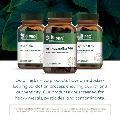 GAIA HERBS PRO Ashwagandha 700 - Immune Support & Calm, 120 Liquid Phyto-Caps (60 Servings)