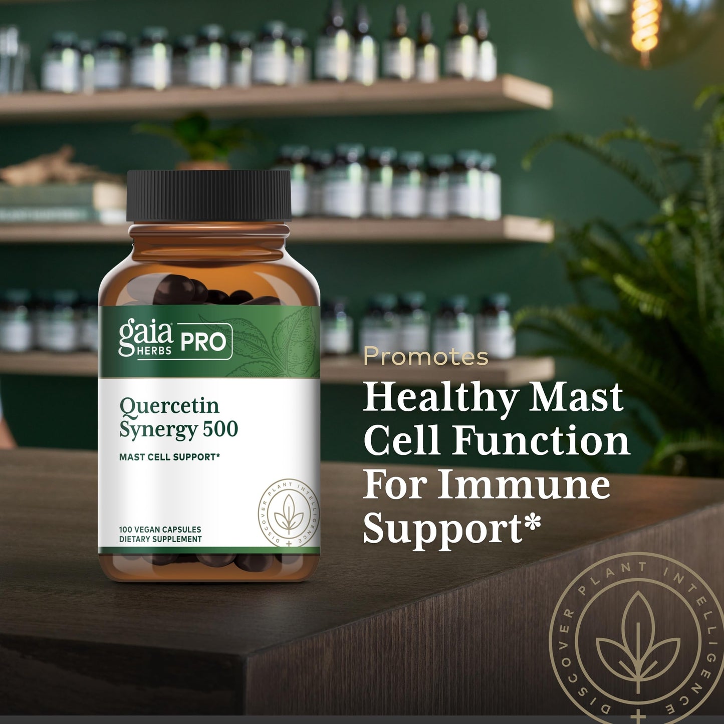 GAIA Herbs PRO Quercetin Synergy 500 – Immune & Cell Health, 100 Capsules