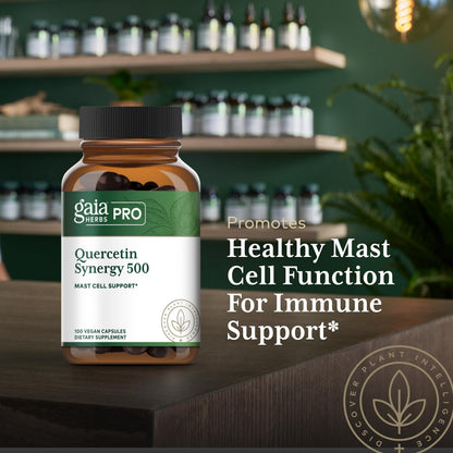 GAIA Herbs PRO Quercetin Synergy 500 – Immune & Cell Health, 100 Capsules