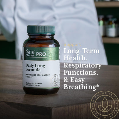 GAIA HERBS PRO Daily Lung Formula - Respiratory & Immune Support (60 Servings)