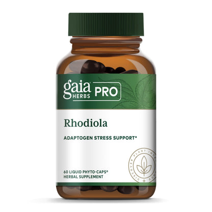 GAIA HERBS PRO Rhodiola - Energy Support Supplement - Adaptogen with Rhodiola Root Extract - Vegan Gluten-Free Soy-Free - 60 Phyto-Caps (30 Servings)