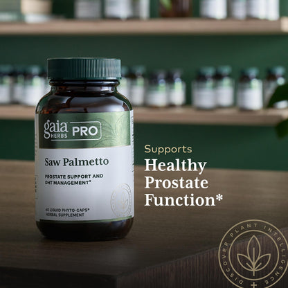 GAIA HERBS PRO Saw Palmetto PRO – Prostate Support, 60 Caps, Vegan
