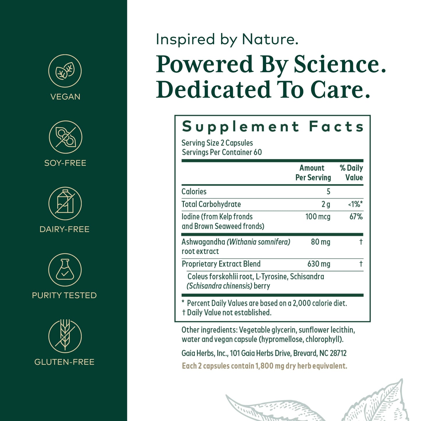 Gaia Herbs Pro Thyroid Formula – Supports Cardiovascular & Metabolic Health – 120 Liquid Phyto-Caps (60 Servings) – Vegan & Gluten-Free
