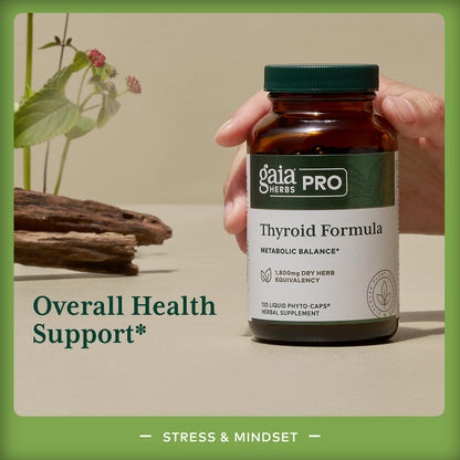 Gaia Herbs Pro Thyroid Formula – Supports Cardiovascular & Metabolic Health – 120 Liquid Phyto-Caps (60 Servings) – Vegan & Gluten-Free