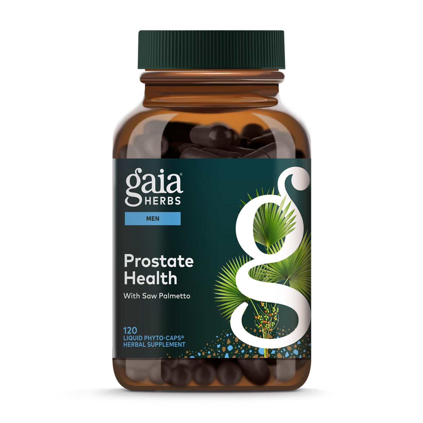 Gaia Herbs Prostate Health - Supports Prostate Function with Saw Palmetto, Green Tea, Nettle Root & White Sage - 120 Vegan Liquid Phyto-Caps (60 Servings)