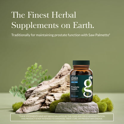 Gaia Herbs Prostate Health - Supports Prostate Function with Saw Palmetto, Green Tea, Nettle Root & White Sage - 120 Vegan Liquid Phyto-Caps (60 Servings)