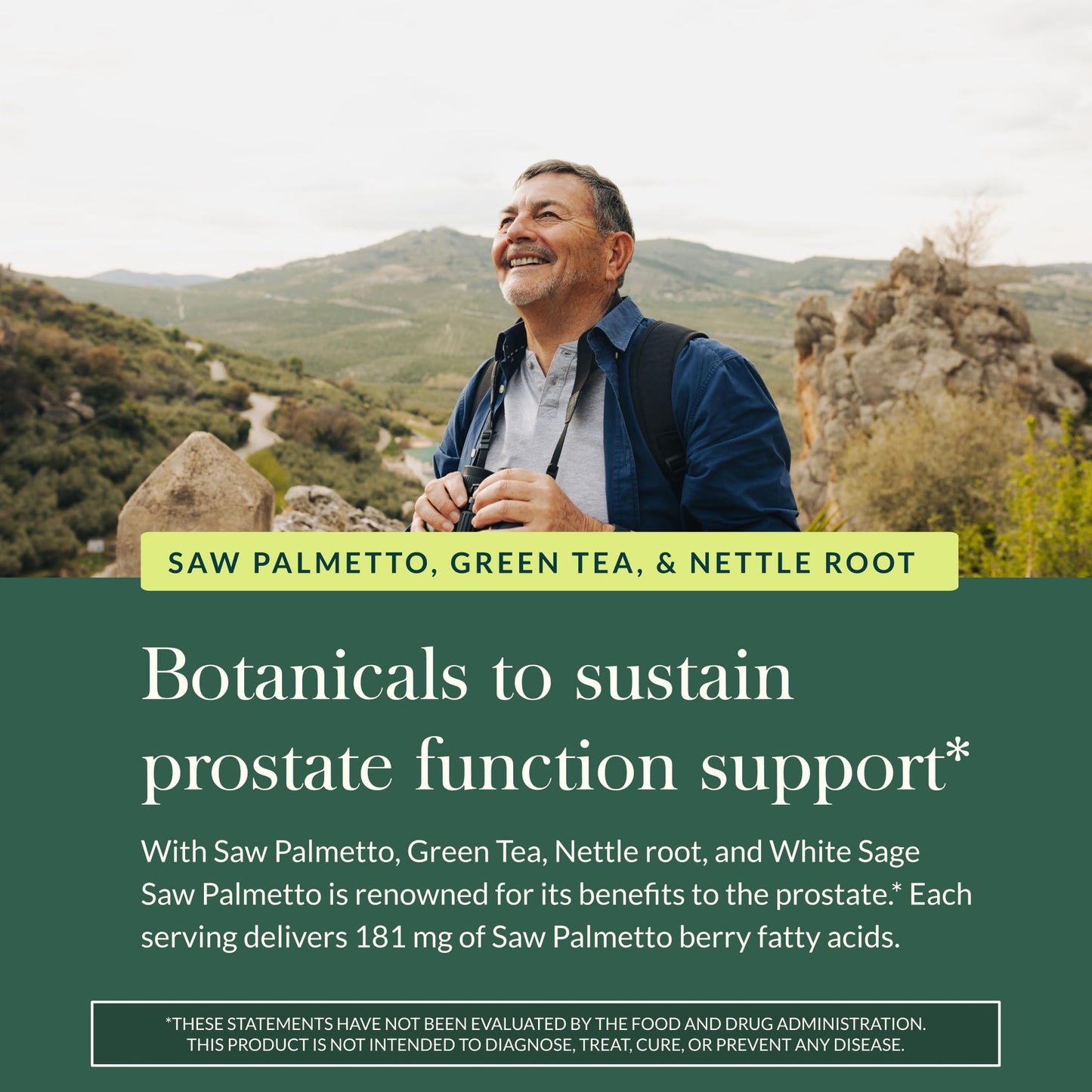 Gaia Herbs Prostate Health - Supports Prostate Function with Saw Palmetto, Green Tea, Nettle Root & White Sage - 120 Vegan Liquid Phyto-Caps (60 Servings)