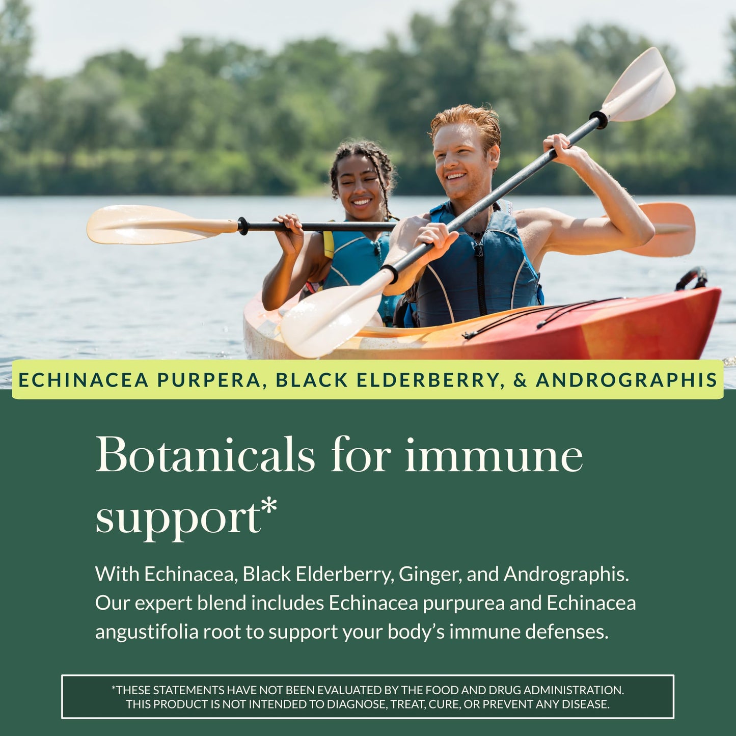Gaia Herbs Quick Defense - Fast-Acting Immune Support Supplement* - Echinacea, Black Elderberry, Ginger & Andrographis - 80 Vegan Liquid Phyto-Caps (40 Servings)