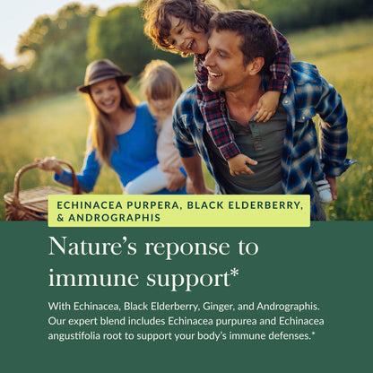 Gaia Herbs Quick Defense - Fast-Acting Immune Support Supplement* - Echinacea, Black Elderberry, Ginger & Andrographis - 80 Vegan Liquid Phyto-Caps (40 Servings)