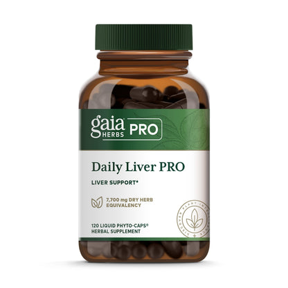 Gaia Herbs Pro Daily Liver Pro – Natural Liver Support with Milk Thistle, Turmeric, Licorice Root | Vegan, Organic & Gluten-Free | 120 Liquid Phyto-Caps (60 Servings)