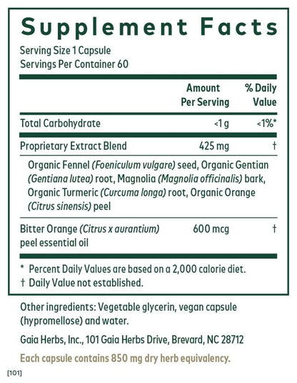 GAIA HERBS PRO MMC Restore – Digestive Health Support for Upper Gastric Motility (60 Servings)
