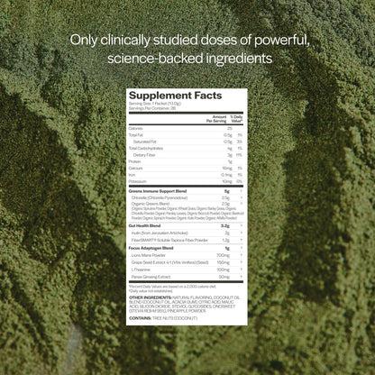 Gainful Daily Performance Greens Powder – Coconut Pineapple, Gut Health & Energy