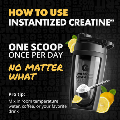 Gains in Bulk Instantized Creatine Monohydrate – Soluble, No Bloat, 30 Servings