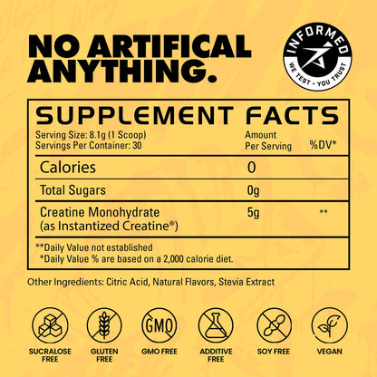 Gains in Bulk Instantized Creatine Monohydrate – Soluble, No Bloat, 30 Servings