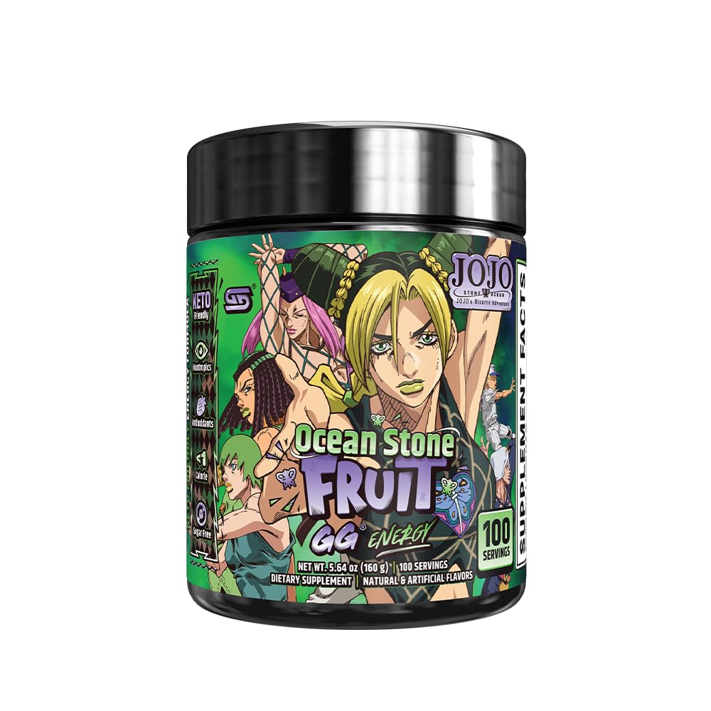Gamer Supps GG Energy – JoJo's Ocean Stone Fruit (100 Servings) Keto, Sugar Free