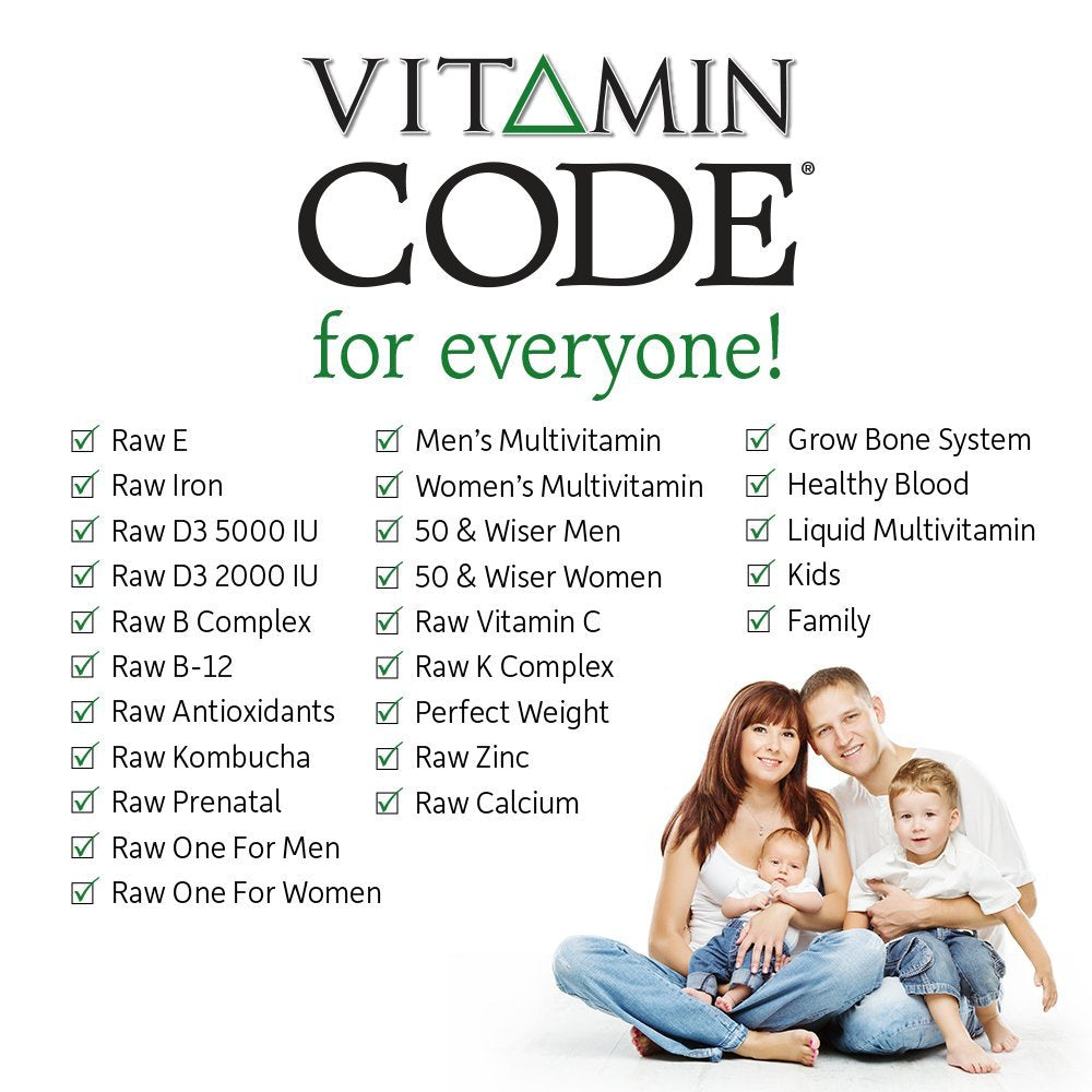 Garden of Life Calcium Supplement – Vitamin Code Grow Bone with Whole Food Calcium, Strontium, D3, K2 MK-7 & Probiotics (30 Day Supply)