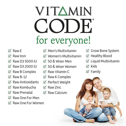 Garden of Life Calcium Supplement – Vitamin Code Grow Bone with Whole Food Calcium, Strontium, D3, K2 MK-7 & Probiotics (30 Day Supply)