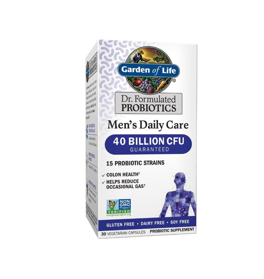 Garden of Life Dr. Formulated Probiotics Men's Daily Care – 40B CFU, 30 Vegetarian Capsules