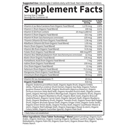 Garden of Life Organics Men's Multi – Certified Organic Vegan Multivitamin, 120 Tablets