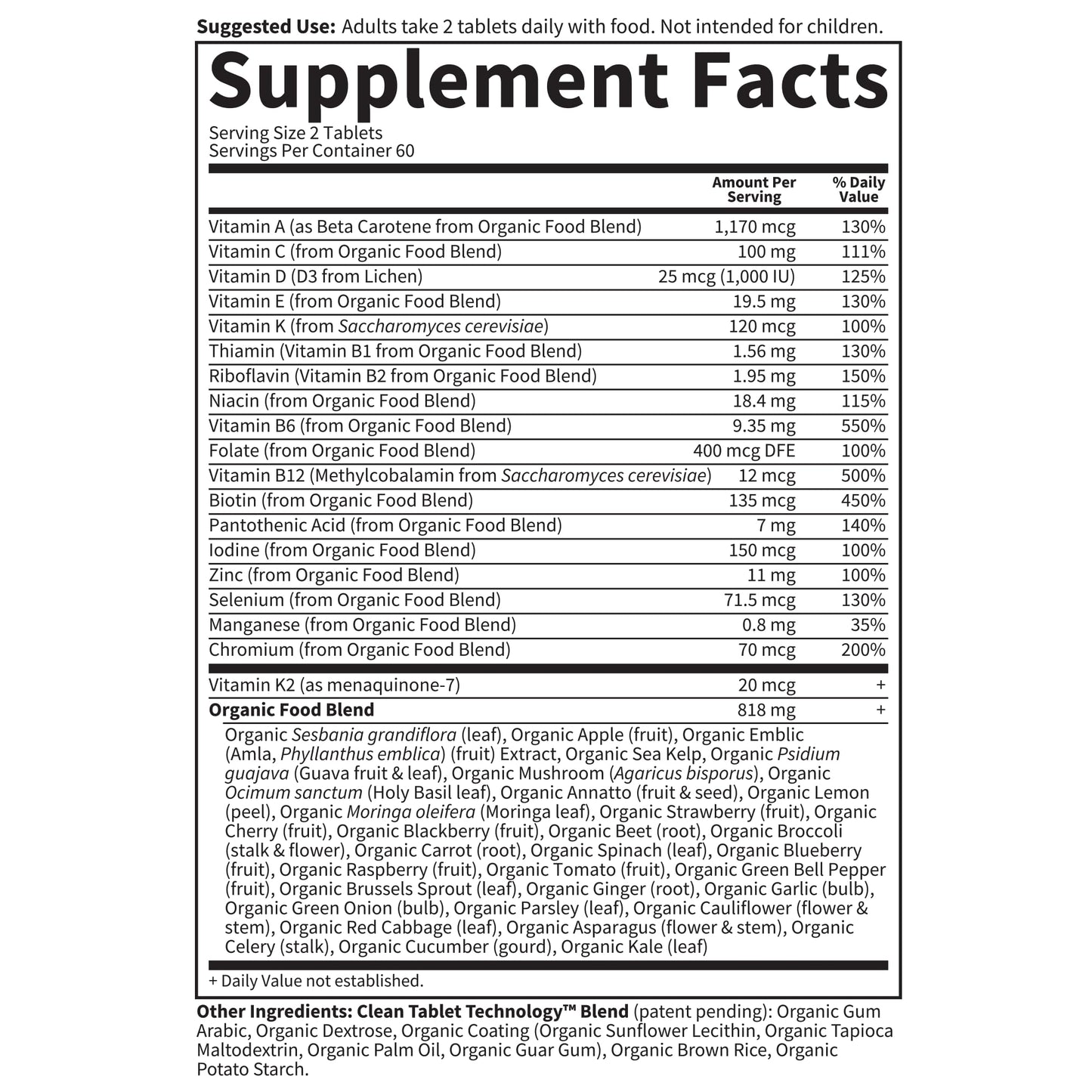 Garden of Life Organics Men's Multi – Certified Organic Vegan Multivitamin, 120 Tablets
