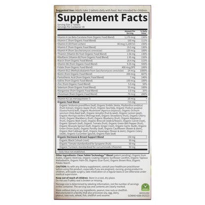 Garden of Life Organics Women 40+ Multivitamin – 60 Tablets, Vegan & Organic