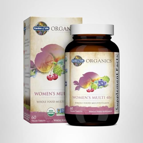 Garden of Life Organics Women 40+ Multivitamin – 60 Tablets, Vegan & Organic