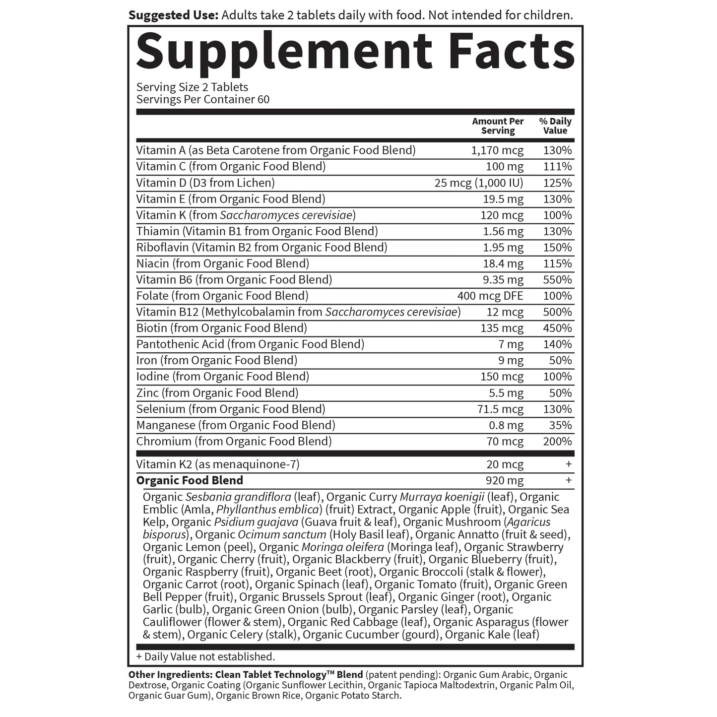 Garden of Life Organics Women’s Multi – Vegan Whole Food Multivitamin (120 Tablets)