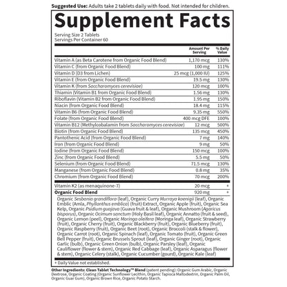 Garden of Life Organics Women’s Multi – Vegan Whole Food Multivitamin (120 Tablets)