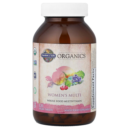 Garden of Life Organics Women’s Multi – Vegan Whole Food Multivitamin (120 Tablets)