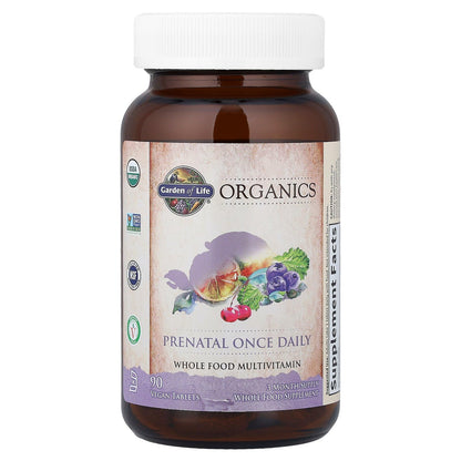 Garden of Life Prenatal Vitamins for Women – Organic Folate, Vegan, Non-GMO, 90-Day Supply