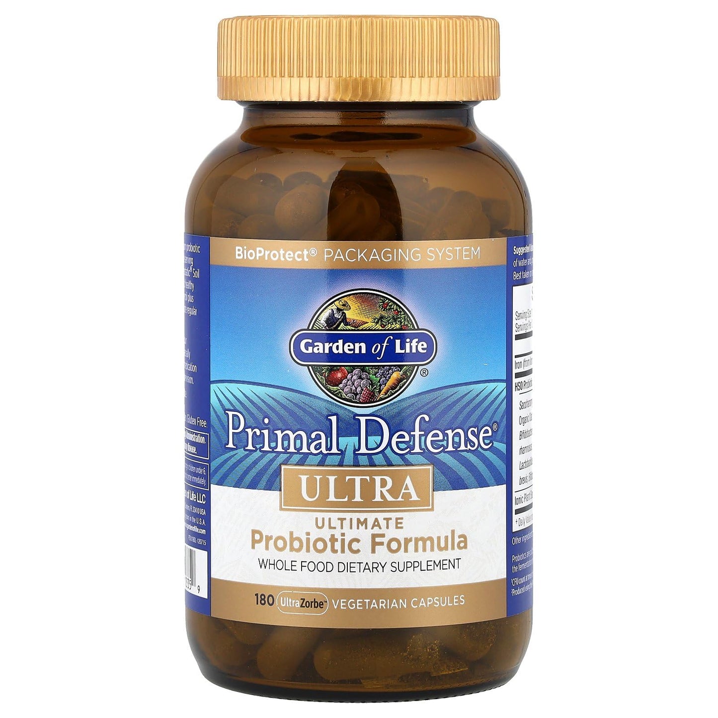 Garden of Life Primal Defense Ultra Probiotics – 15B CFU, 13 Strains, 180 Capsules | Vegetarian & Gluten Free