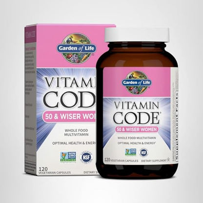 Garden of Life Vitamin Code 50 & Wiser Women Multivitamin – 120 Capsules