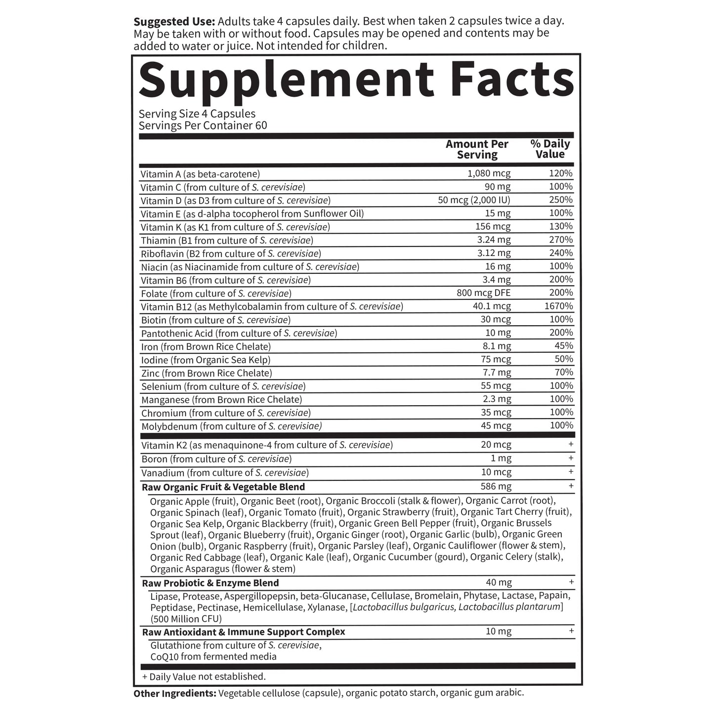 Garden of Life Vitamin Code Women Multivitamin – Whole Food Women’s Multi, 240 Veg Capsules