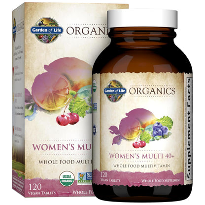 Garden of Life Organics Women 40+ Multivitamin – Organic, Vegan, Hormone & Breast Health Support (120 Tablets)