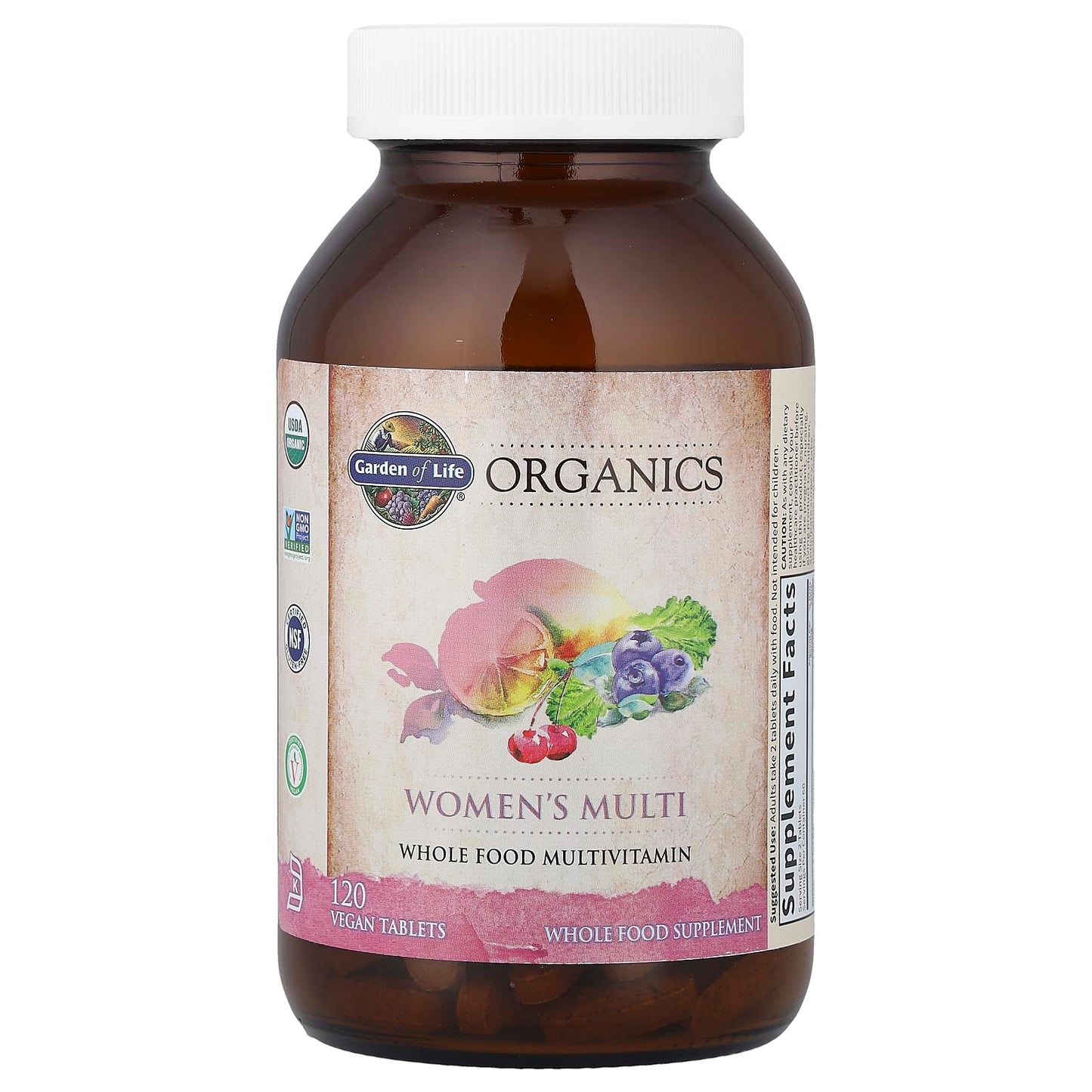Garden of Life Organics Women’s Multi – Vegan Whole Food Multivitamin (120 Tablets)