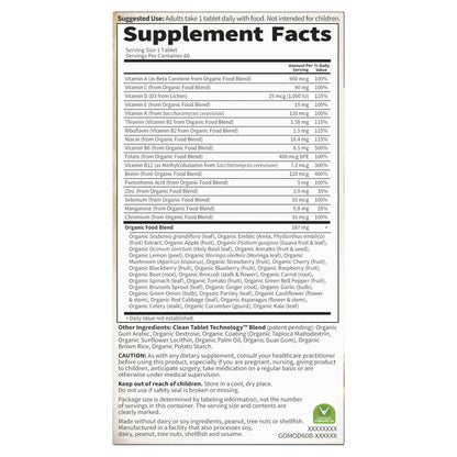 Garden of Life Once Daily Men's Multivitamin – Organic Vegan for Men, Prostate & Heart Support, 60 Tablets