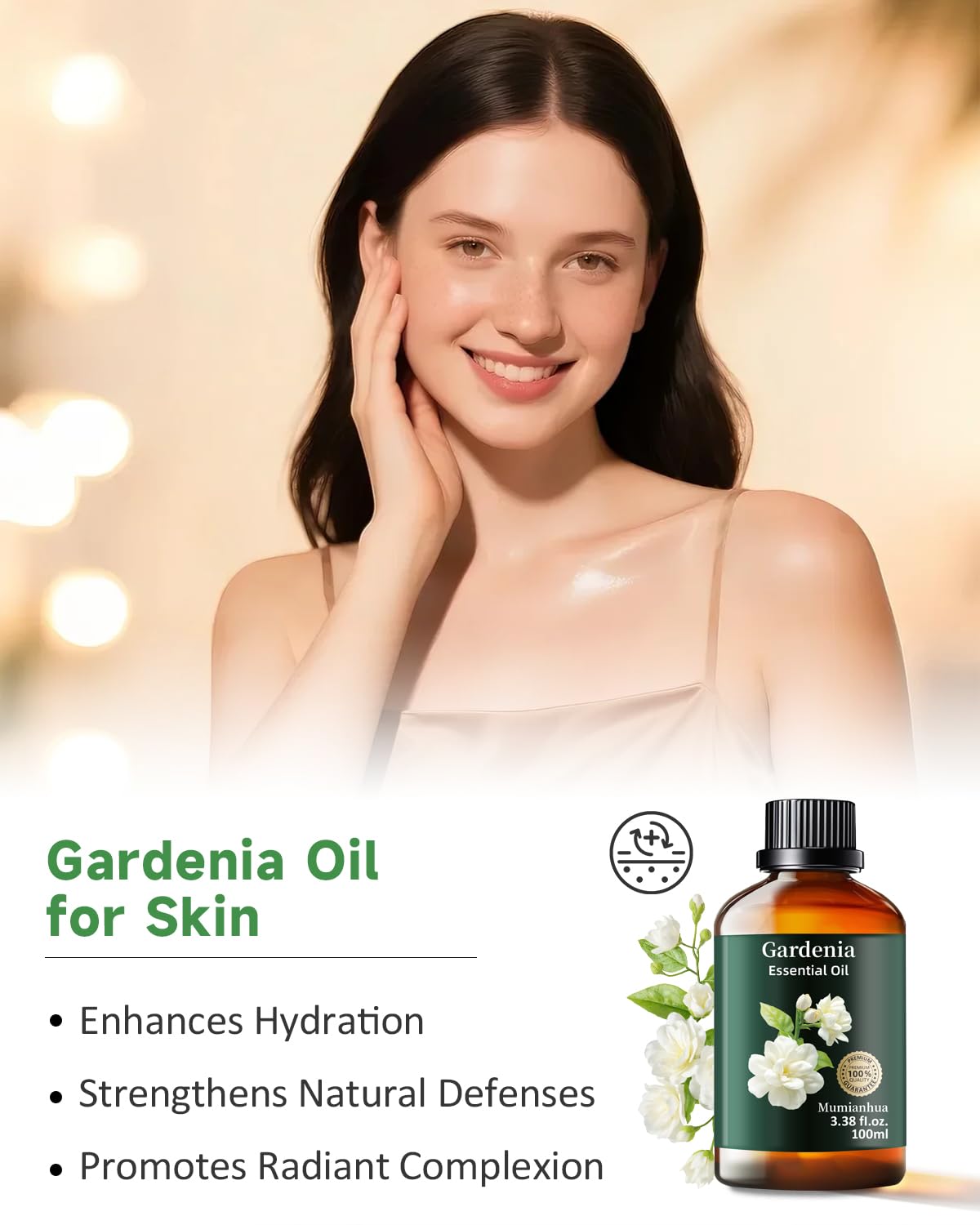 Gardenia Essential Oil Pure – Gardenia Oil for Diffusers & Skincare (3.38 fl oz)