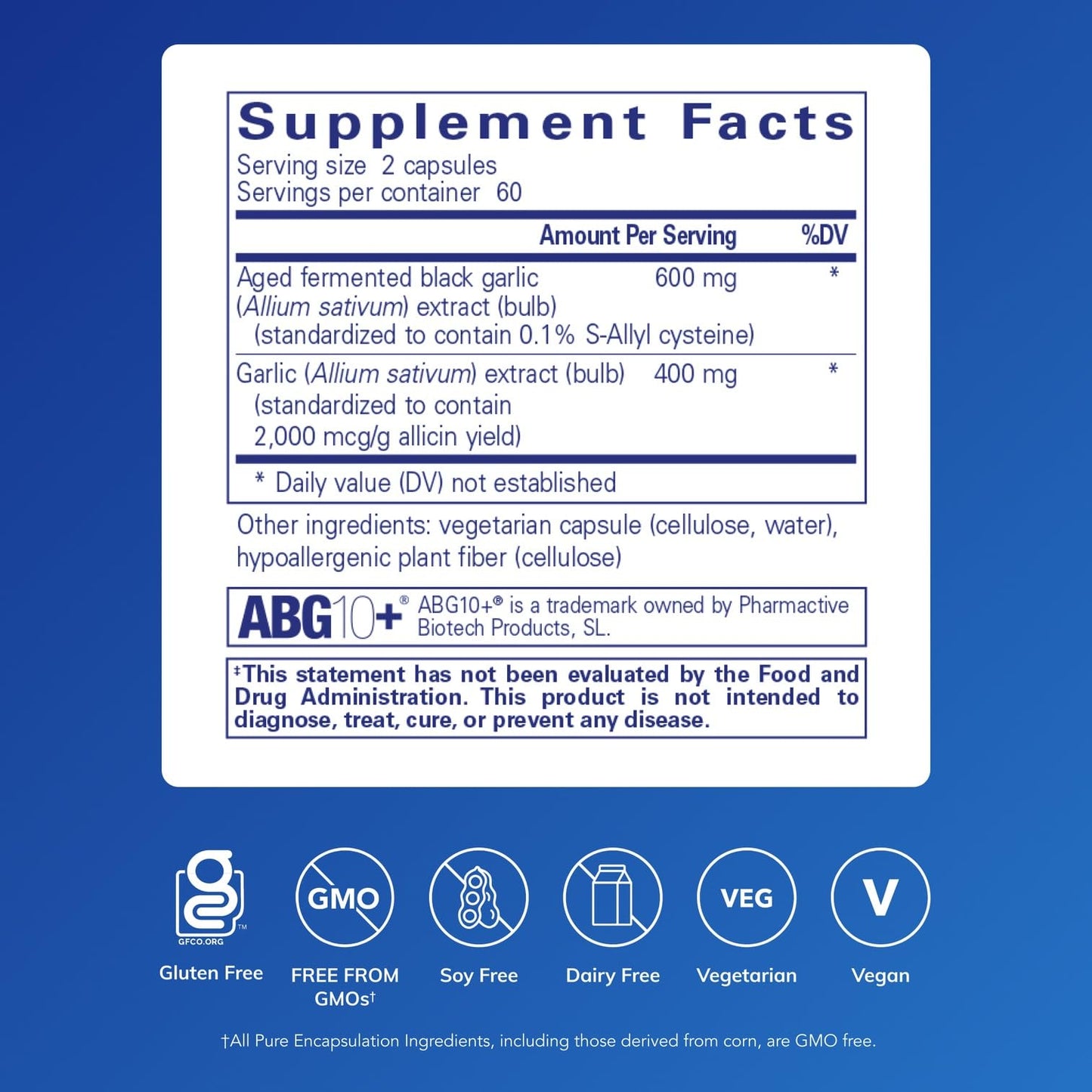 Pure Encapsulations Garlic Complex – Antioxidant, Immune & Cardiovascular Support | 120 Capsules