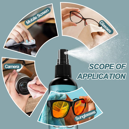 Gartiage Eyeglass Scratch Remover for Lenses – Cleaner Spray & Sunglasses Cleaning Kit (2)