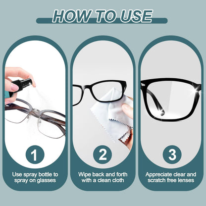 Gartiage Eyeglass Scratch Remover for Lenses – Cleaner Spray & Sunglasses Cleaning Kit (2)