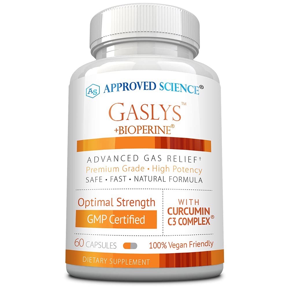 Gaslys by Approved Science: Soothe Digestive Tract with Artichoke, Ginger & Fennel - 60 Count