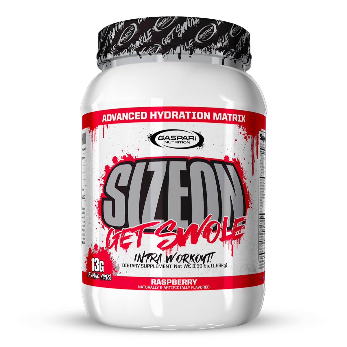 Gaspari SizeOn – Hybrid Intra-Workout Amino Acids & Creatine for Muscle Size & Recovery (3.59 lb Raspberry)