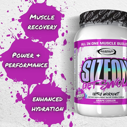 Gaspari SizeOn: Hybrid Intra-Workout Aminos & Creatine (Grape Cooler)