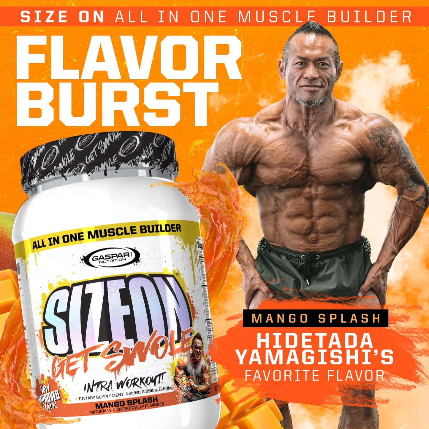 Gaspari SizeOn Mango Splash – Hybrid Intra-Workout Amino Acids & Creatine